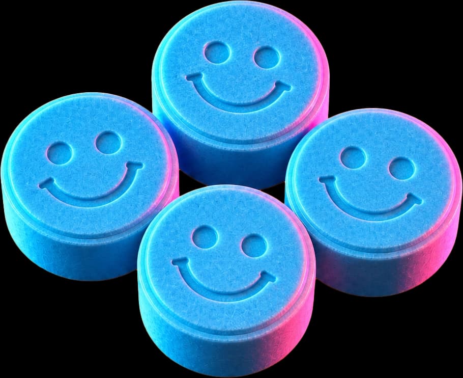 Blue Smiley Rave Pills