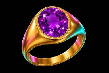 Gold Amethyst Ring