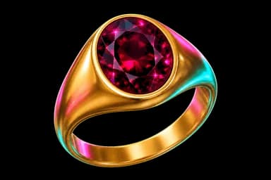 Gold Garnet Ring