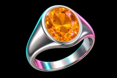 Silver Citrine Ring